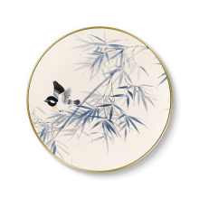 Traditional Chinese style rice paper mounting birds and bamboo Hand painted wall paintings canvas art decor